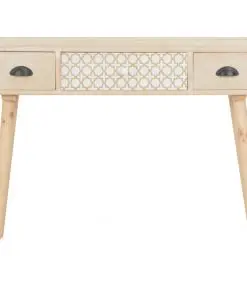 vidaXL Console Table with 3 Drawers 100x30x73 cm Solid Pinewood