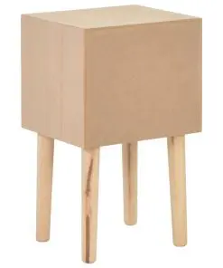 vidaXL Bedside Cabinet with 2 Drawers 30x25x49.5 cm Solid Pinewood