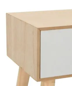 vidaXL Bedside Table with a Drawer 44x30x58.5 cm Solid Pinewood
