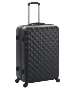 vidaXL Hardcase Trolley Set 3 pcs Black ABS