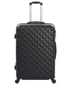 vidaXL Hardcase Trolley Set 3 pcs Black ABS