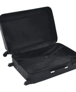 vidaXL Hardcase Trolley Set 3 pcs Black ABS