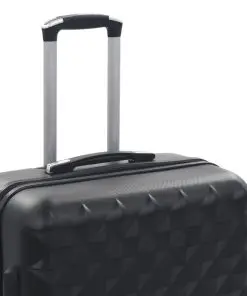 vidaXL Hardcase Trolley Set 3 pcs Black ABS