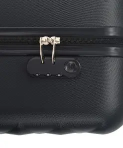 vidaXL Hardcase Trolley Set 3 pcs Black ABS