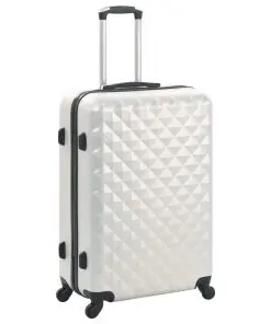 vidaXL Hardcase Trolley Set 3 pcs Bright Silver ABS