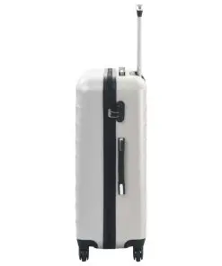 vidaXL Hardcase Trolley Set 3 pcs Bright Silver ABS