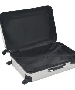 vidaXL Hardcase Trolley Set 3 pcs Bright Silver ABS