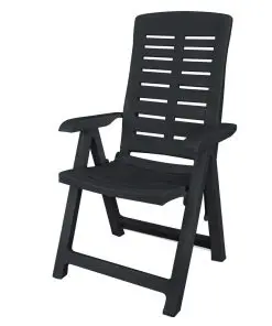 vidaXL 9 Piece Outdoor Dining Set Plastic Anthracite