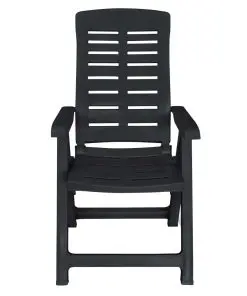 vidaXL 9 Piece Outdoor Dining Set Plastic Anthracite