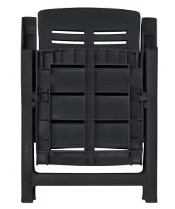 vidaXL 9 Piece Outdoor Dining Set Plastic Anthracite