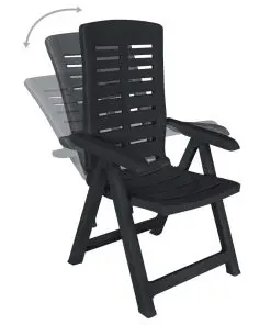 vidaXL 11 Piece Outdoor Dining Set Plastic Anthracite