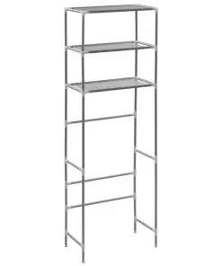 vidaXL 3-Tier Storage Rack over Toilet Silver 53x28x169 cm
