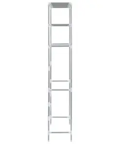 vidaXL 3-Tier Storage Rack over Laundry Machine Silver 69x28x169 cm