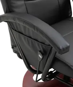 vidaXL Swivel TV Armchair Black Faux Leather