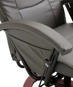vidaXL Swivel TV Armchair Grey Faux Leather