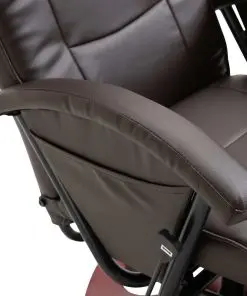 vidaXL Swivel TV Armchair Brown Faux Leather