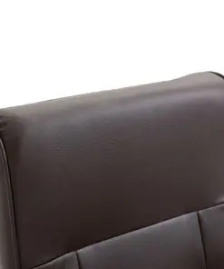 vidaXL Swivel TV Armchair Brown Faux Leather