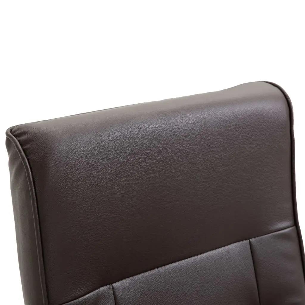 vidaXL Swivel TV Armchair Brown Faux Leather