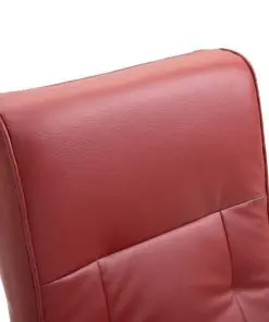 vidaXL Swivel TV Armchair Wine Red Faux Leather