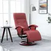 vidaXL Swivel TV Armchair Wine Red Faux Leather vidaXL Swivel TV Armchair Wine Red Faux Leather