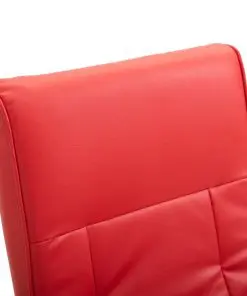 vidaXL Swivel TV Armchair Red Faux Leather