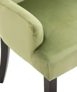 vidaXL Dining Chair with Armrests Light Green Velvet