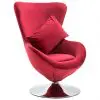 vidaXL Swivel Egg Chair with Cushion Red Velvet
