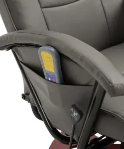 vidaXL Massage Chair Grey Faux Leather