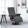 vidaXL Massage Chair Grey Faux Leather