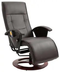 vidaXL Massage Chair Brown Faux Leather