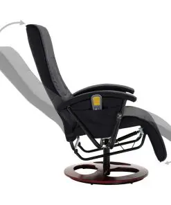vidaXL Massage Chair Black Faux Leather