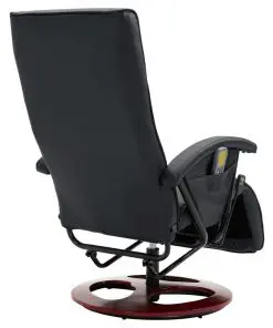 vidaXL Massage Chair Black Faux Leather