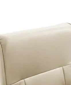vidaXL Massage Chair Cream Faux Leather