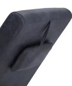 vidaXL Chaise Longue with Pillow Grey Faux Suede Leather