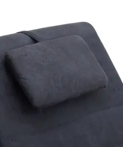 vidaXL Chaise Longue with Pillow Grey Faux Suede Leather