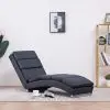 vidaXL Chaise Longue Grey Faux Suede Leather vidaXL Chaise Longue Grey Faux Suede Leather