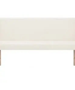 vidaXL Bench 139.5 cm Cream Faux Leather