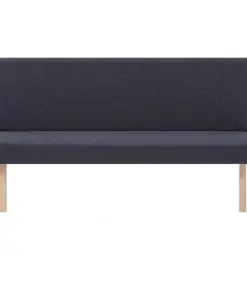 vidaXL Bench 139.5 cm Dark Grey Polyester