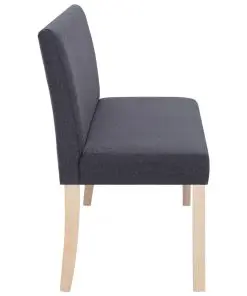 vidaXL Bench 139.5 cm Dark Grey Polyester