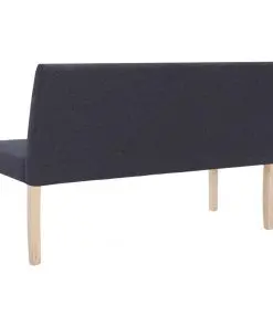vidaXL Bench 139.5 cm Dark Grey Polyester
