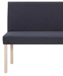 vidaXL Bench 139.5 cm Dark Grey Polyester