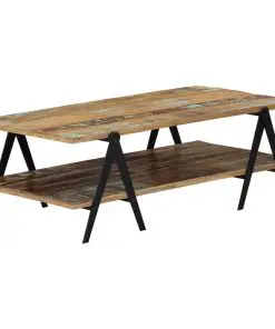 vidaXL Coffee Table 115x60x40 cm Solid Reclaimed Wood