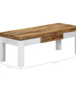 vidaXL Coffee Table 110x50x40 cm Solid Mango Wood