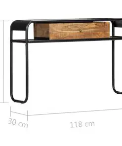 vidaXL Console Table 118x30x75 cm Solid Mango Wood