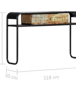 vidaXL Console Table 118x30x75 cm Solid Reclaimed Wood