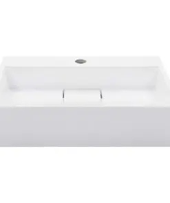 vidaXL Wash Basin 50x38x13 cm Mineral Cast/Marble Cast White