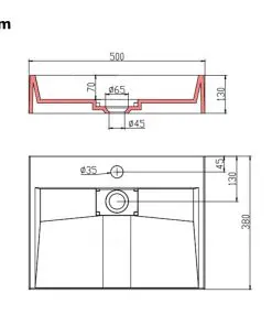 vidaXL Wash Basin 50x38x13 cm Mineral Cast/Marble Cast White