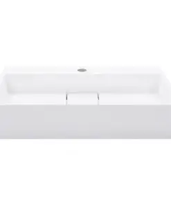 vidaXL Wash Basin 60x38x11 cm Mineral Cast/Marble Cast White