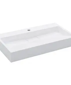 vidaXL Wash Basin 80x46x11 cm Mineral Cast/Marble Cast White