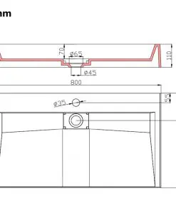 vidaXL Wash Basin 80x46x11 cm Mineral Cast/Marble Cast White